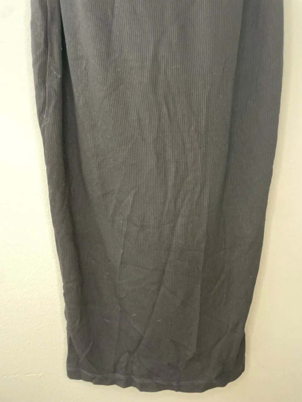 Popilush Built-In Bra Shapewear Black Ribbed Midi Dress Built-in-Shorts Sz M NWT - Picture 4 of 8